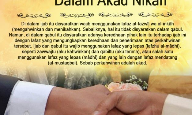 Memahami Makna Di Balik Ijab Kabul Dalam Setiap Perkawinan