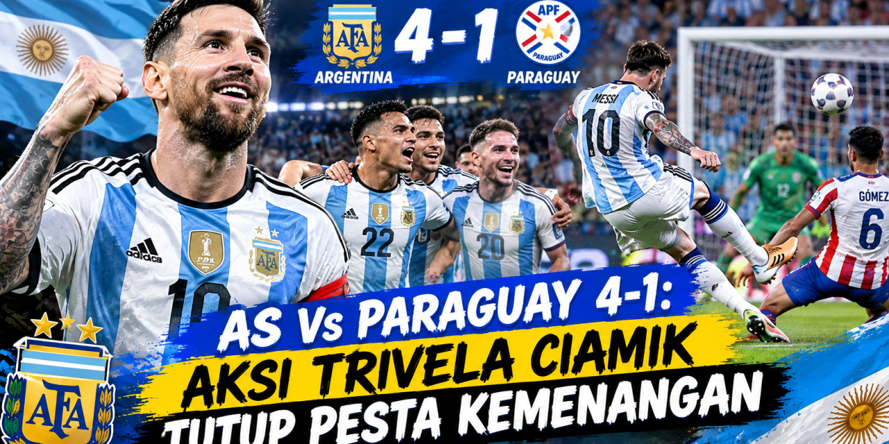 AS Vs Paraguay 4-1: Aksi Trivela Ciamik Tutup Pesta Kemenangan